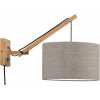 Good&Mojo Andes Hanging Wall Light - Dark Linen & Natural