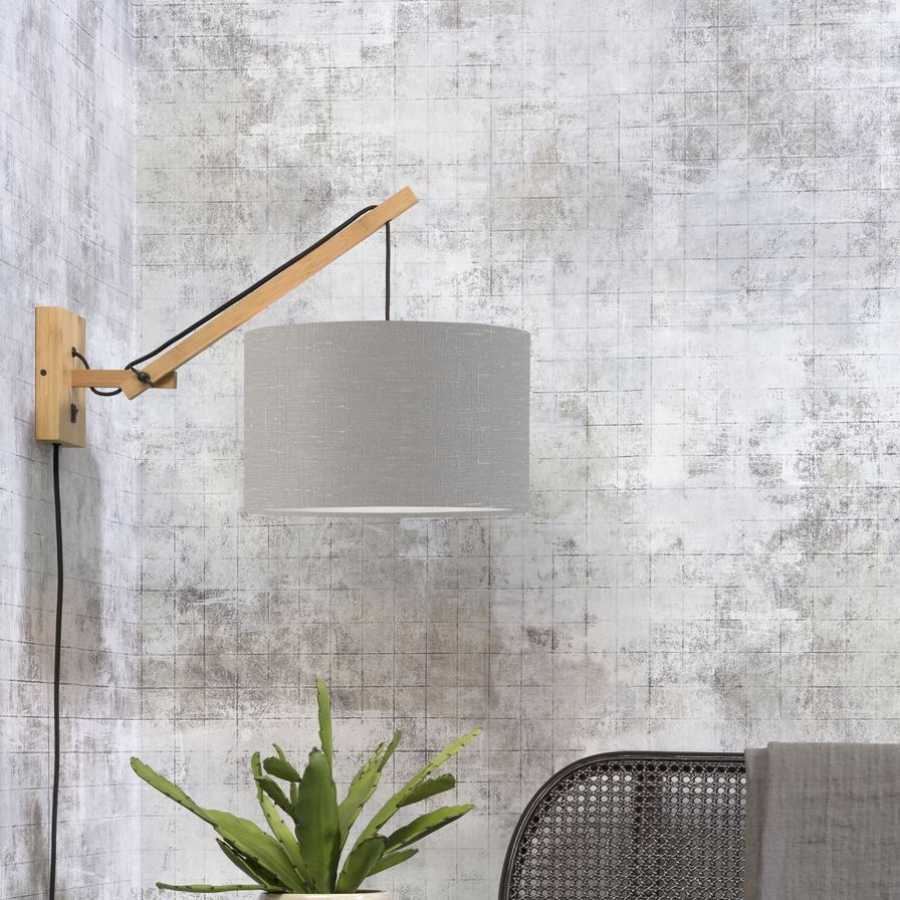 Good&Mojo Andes Hanging Wall Light - Light Grey & Natural