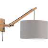 Good&Mojo Andes Hanging Wall Light - Light Grey & Natural