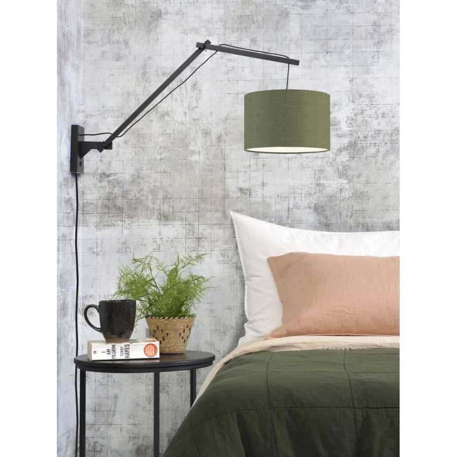 Good&Mojo Andes Long Arm Wall Light - Forest Green & Black - Small