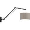 Good&Mojo Andes Long Arm Wall Light - Dark Linen & Black