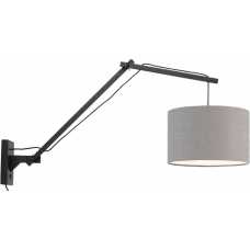 Good&Mojo Andes Long Arm Wall Light - Light Grey & Black