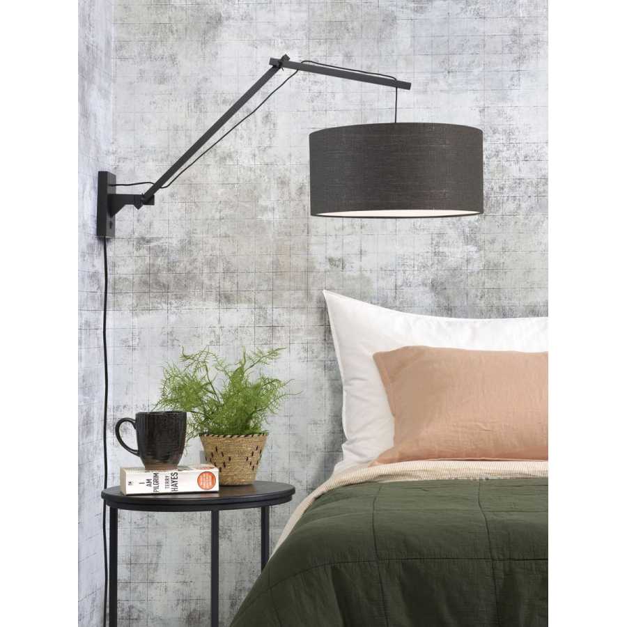 Good&Mojo Andes Long Arm Wall Light - Dark Grey & Black - Large