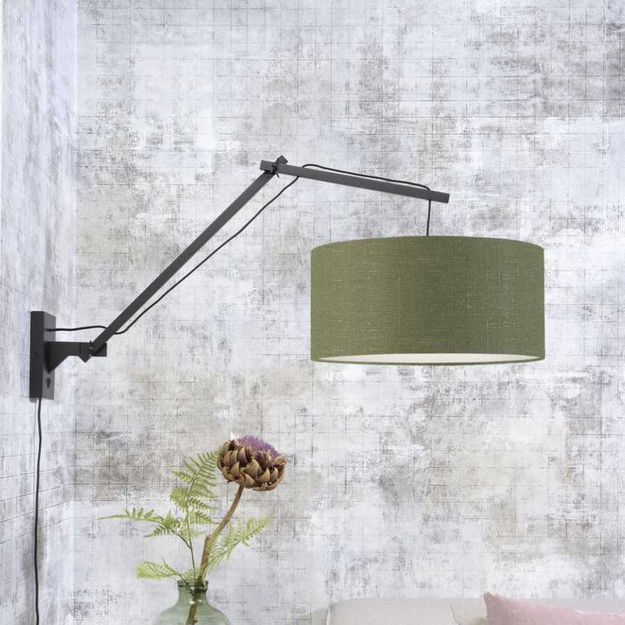 Good&Mojo Andes Long Arm Wall Light - Forest Green & Black - Large