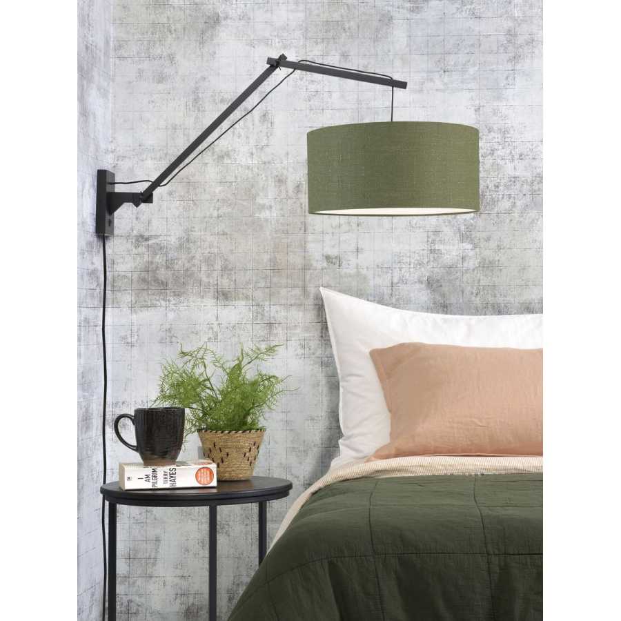 Good&Mojo Andes Long Arm Wall Light - Forest Green & Black - Large