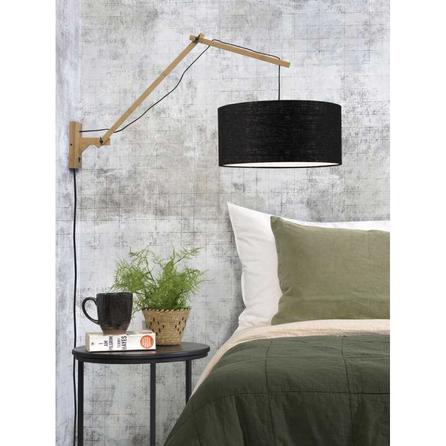 Good&Mojo Andes Long Arm Wall Light - Black & Natural - Large