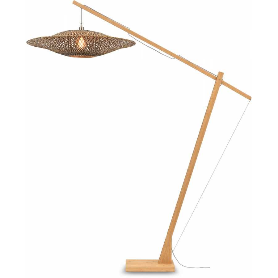 Good&Mojo Bali Long Arm Floor Lamp - Natural - Large