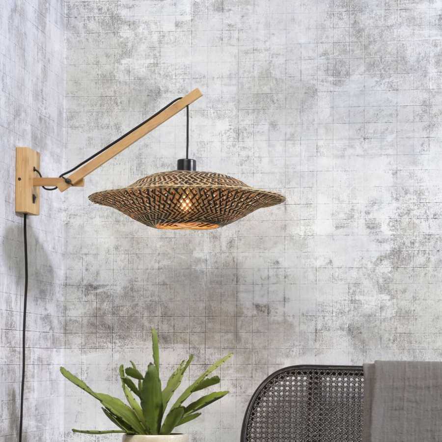 Good&Mojo Bali Hanging Wall Light - Natural - Small