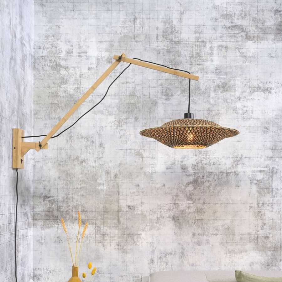 Good&Mojo Bali Hanging Wall Light - Natural - Large