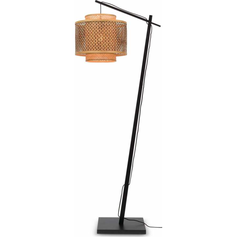 Good&Mojo Bhutan Hanging Floor Lamp - Black & Natural - Medium