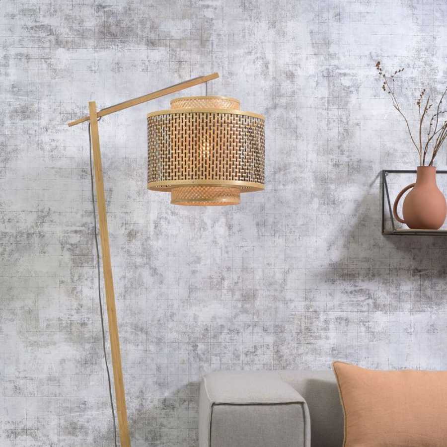 Good&Mojo Bhutan Hanging Floor Lamp - Natural - Small