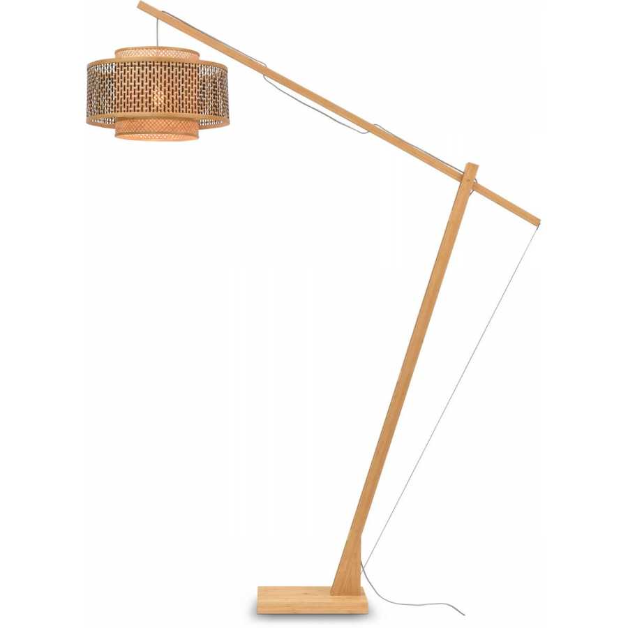 Good&Mojo Bhutan Long Arm Floor Lamp - Natural - Large