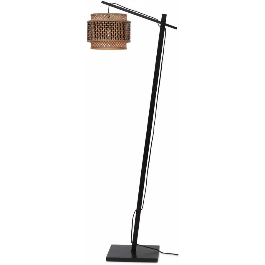 Good&Mojo Bhutan Hanging Floor Lamp - Black & Natural - Small