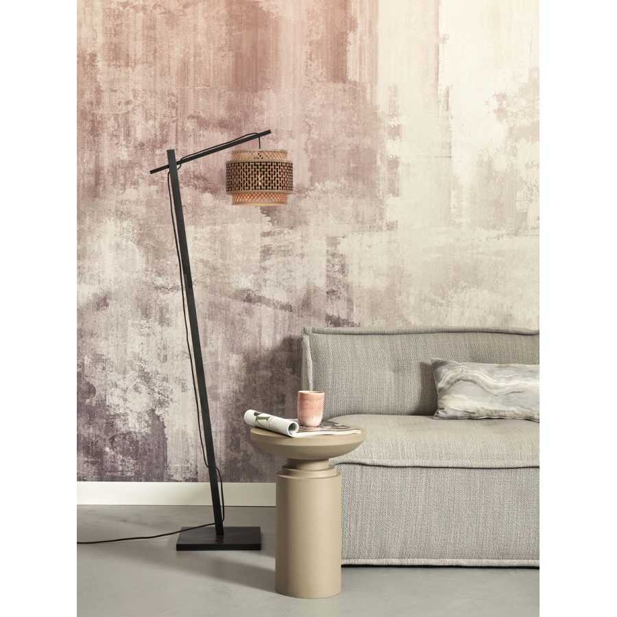 Good&Mojo Bhutan Hanging Floor Lamp - Black & Natural - Small