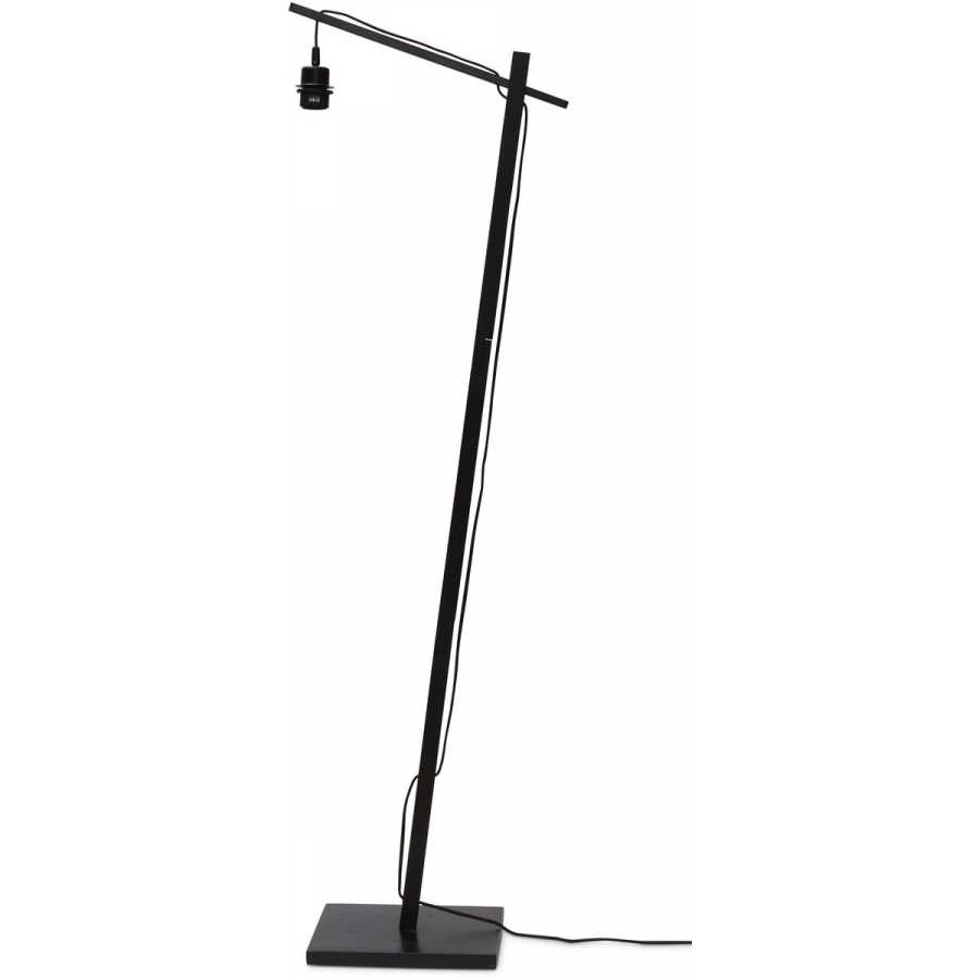 Good&Mojo Bhutan Hanging Floor Lamp - Black & Natural - Small