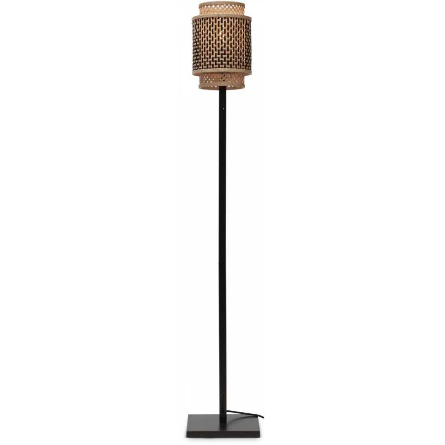 Good&Mojo Bhutan Floor Lamp - Black & Natural - Small