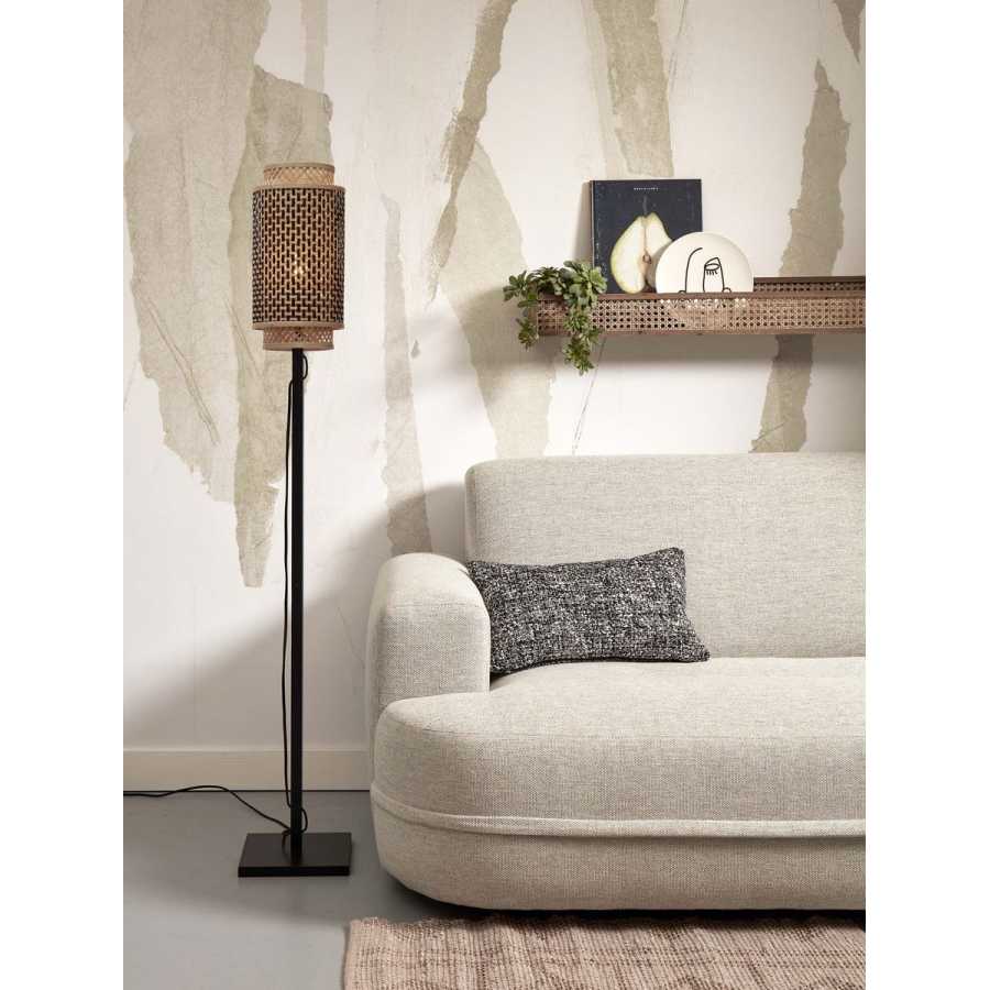 Good&Mojo Bhutan Floor Lamp - Black & Natural - Medium