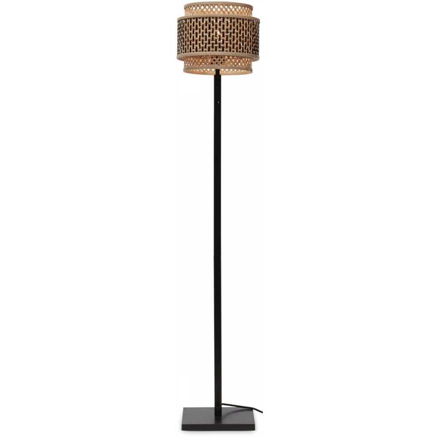 Good&Mojo Bhutan Floor Lamp - Black & Natural - Large