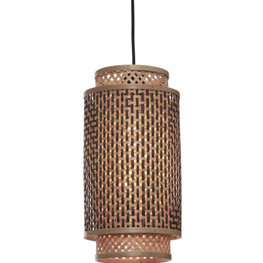 Good&Mojo Bhutan Pendant Light - Black & Natural - Large