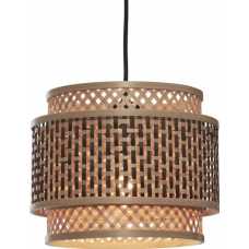 Good&Mojo Bhutan Round Pendant Light - Black & Natural