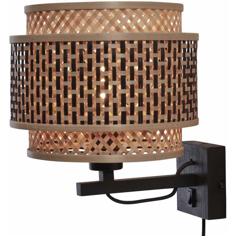 Good&Mojo Bhutan Wall Light - Black & Natural