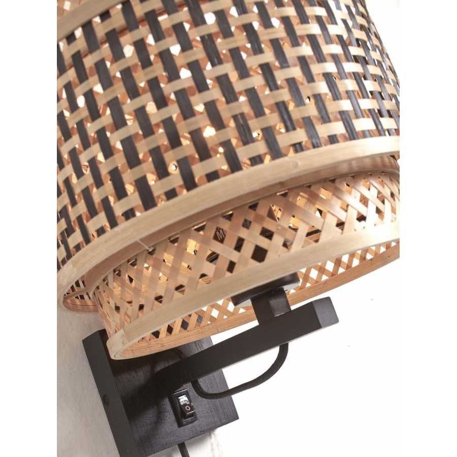 Good&Mojo Bhutan Wall Light - Black & Natural