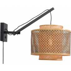 Good&Mojo Bhutan Hanging Wall Light - Black & Natural