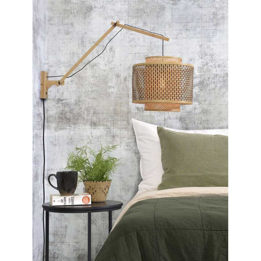 Good&Mojo Bhutan Long Arm Wall Light - Natural - Small