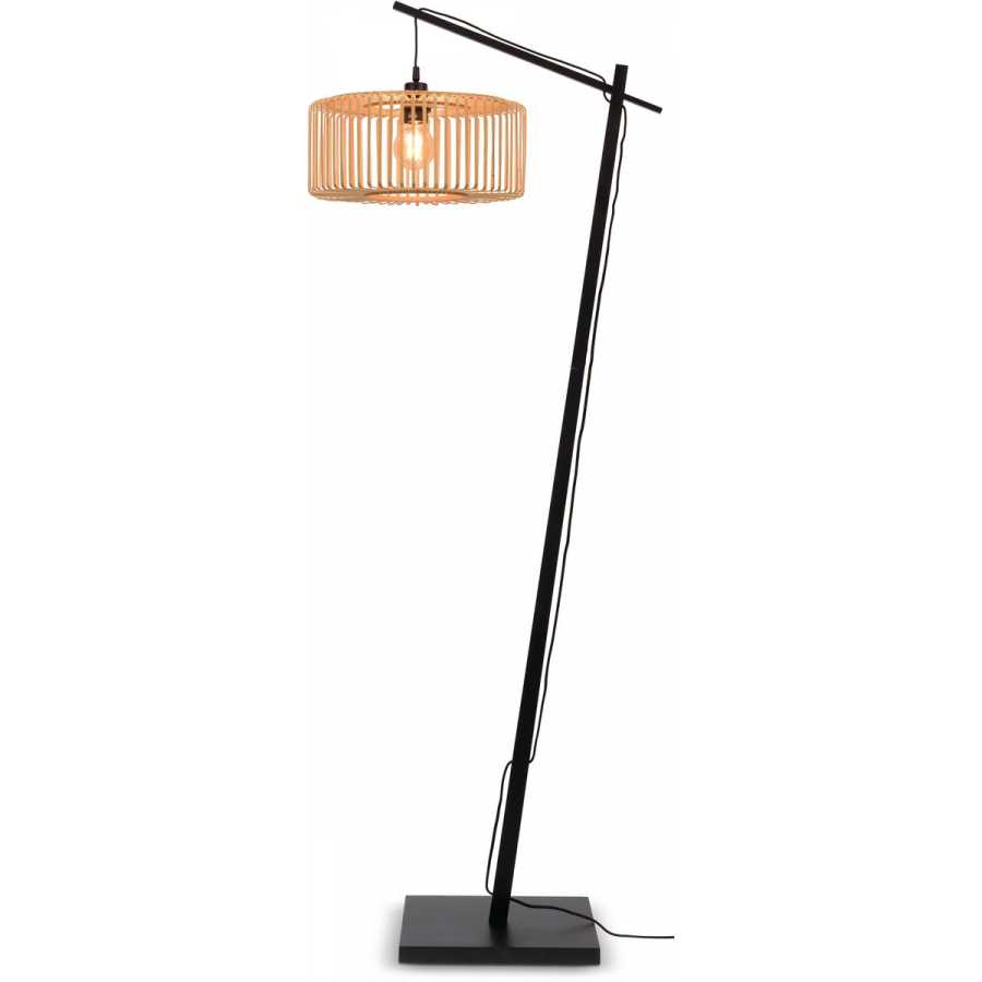 Good&Mojo Bromo Hanging Floor Lamp - Black & Natural