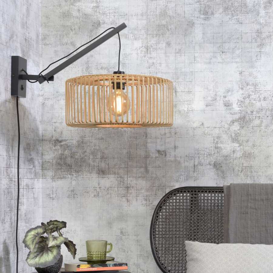 Good&Mojo Bromo Hanging Wall Light - Black & Natural