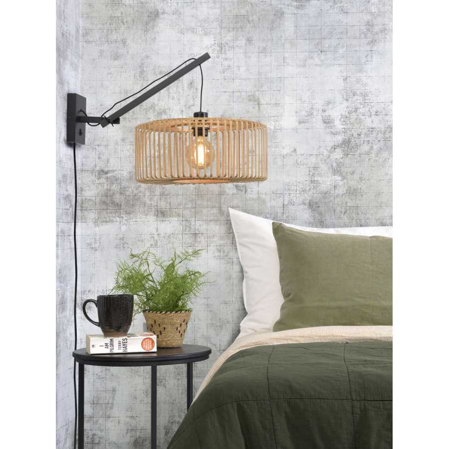 Good&Mojo Bromo Hanging Wall Light - Black & Natural