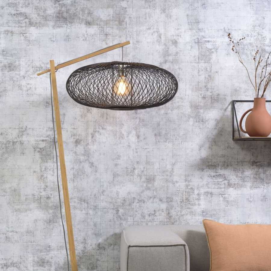Good&Mojo Cango Hanging Floor Lamp - Natural & Black