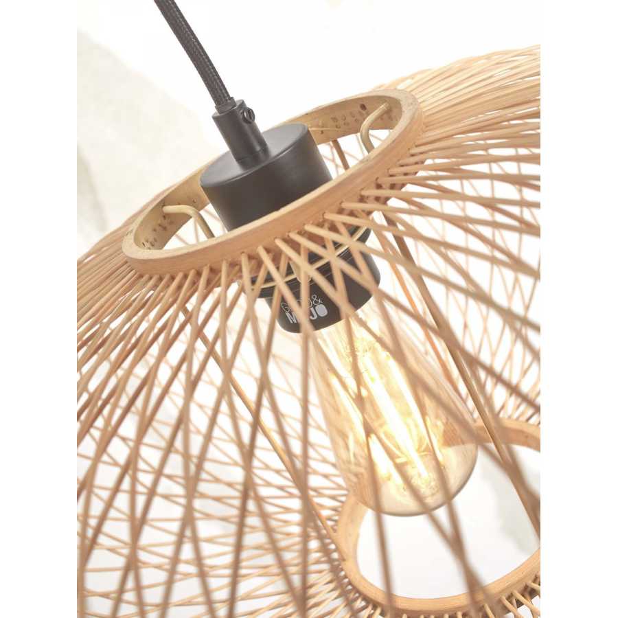 Good&Mojo Cango Hanging Floor Lamp - White & Natural