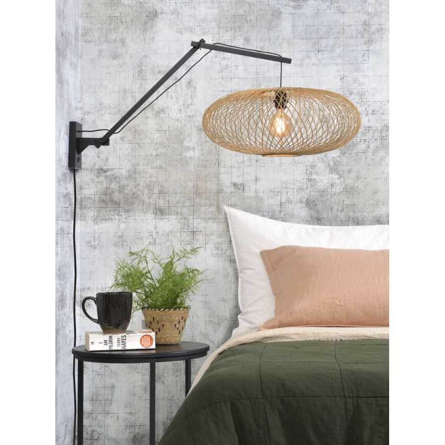 Good&Mojo Cango Hanging Wall Light - Black & Natural