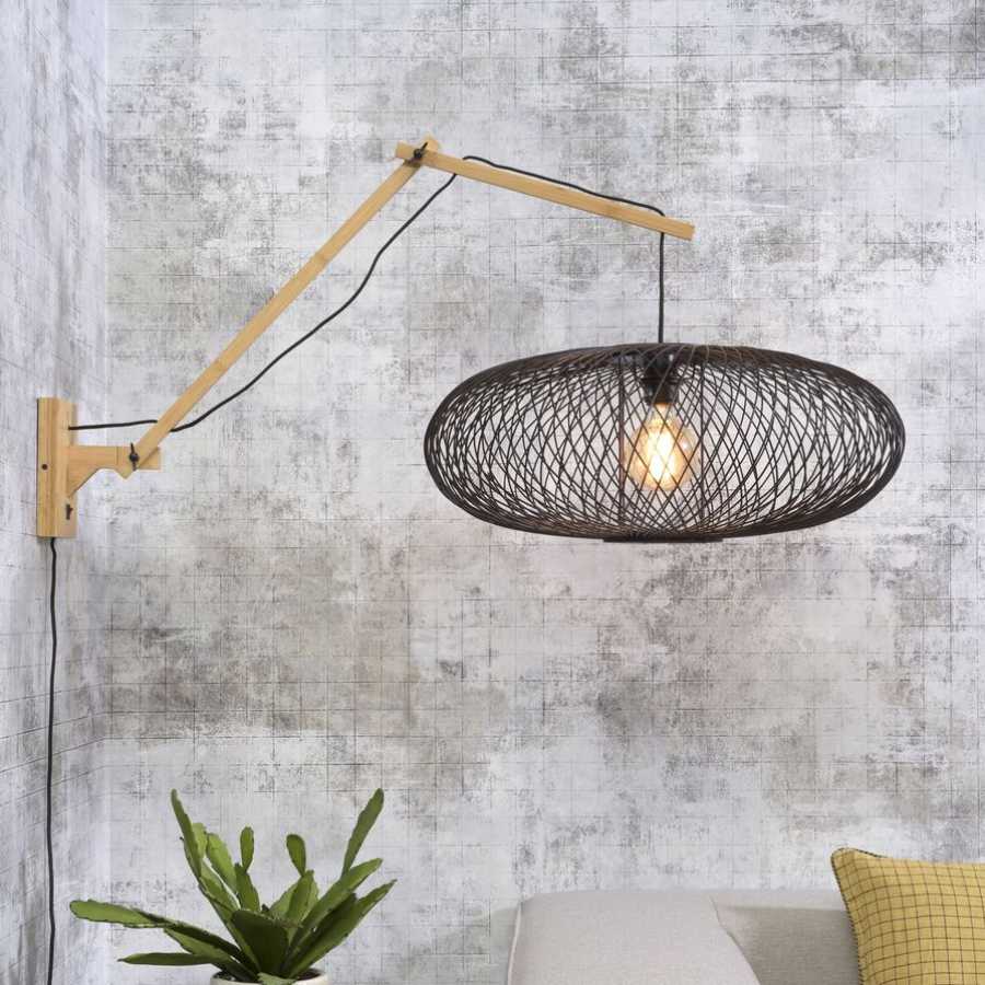 Good&Mojo Cango Hanging Wall Light - Natural & Black