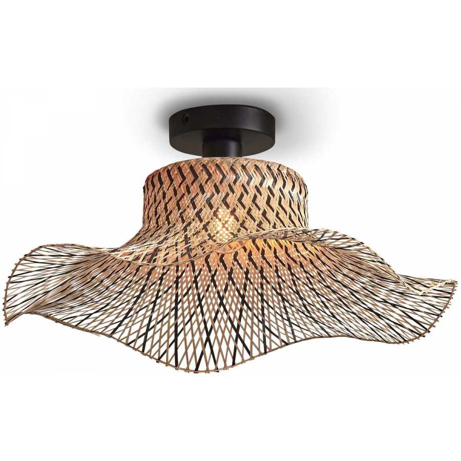 Good&Mojo Ibiza Ceiling Light - Black & Natural - Small