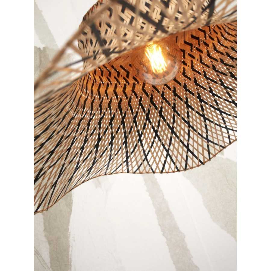 Good&Mojo Ibiza Ceiling Light - Black & Natural - Small