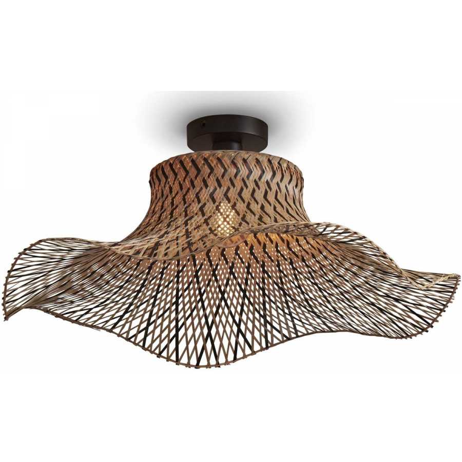 Good&Mojo Ibiza Ceiling Light - Black & Natural - Large