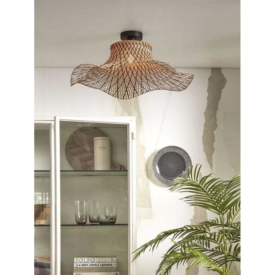 Good&Mojo Ibiza Ceiling Light - Black & Natural - Large