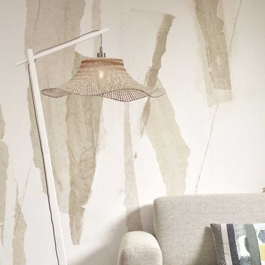 Good&Mojo Ibiza Floor Lamp - White & Natural