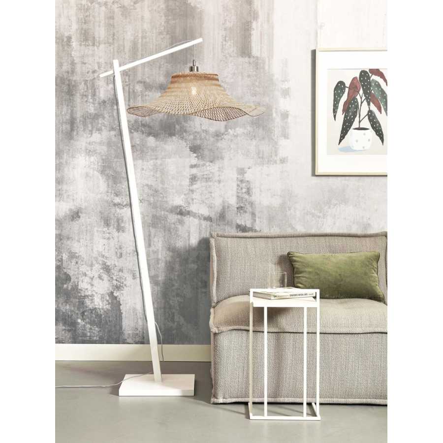 Good&Mojo Ibiza Floor Lamp - White & Natural