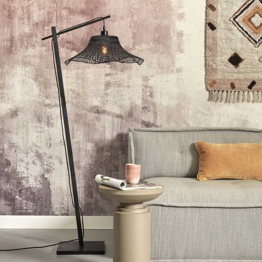 Good&Mojo Ibiza Floor Lamp - Black - Small