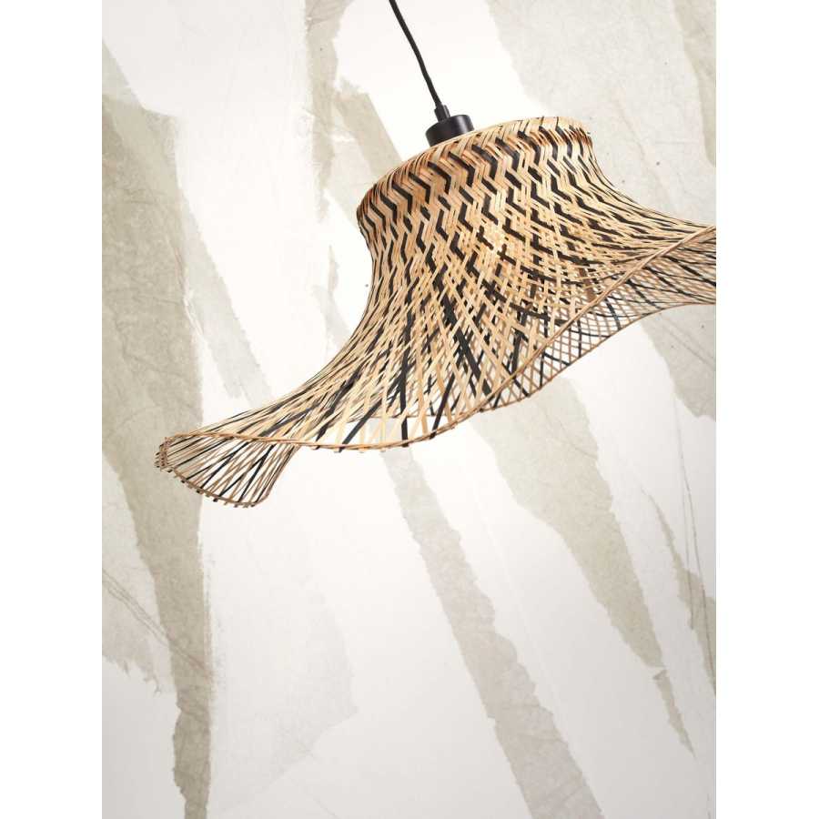 Good&Mojo Ibiza Pendant Light - Black & Natural - Small