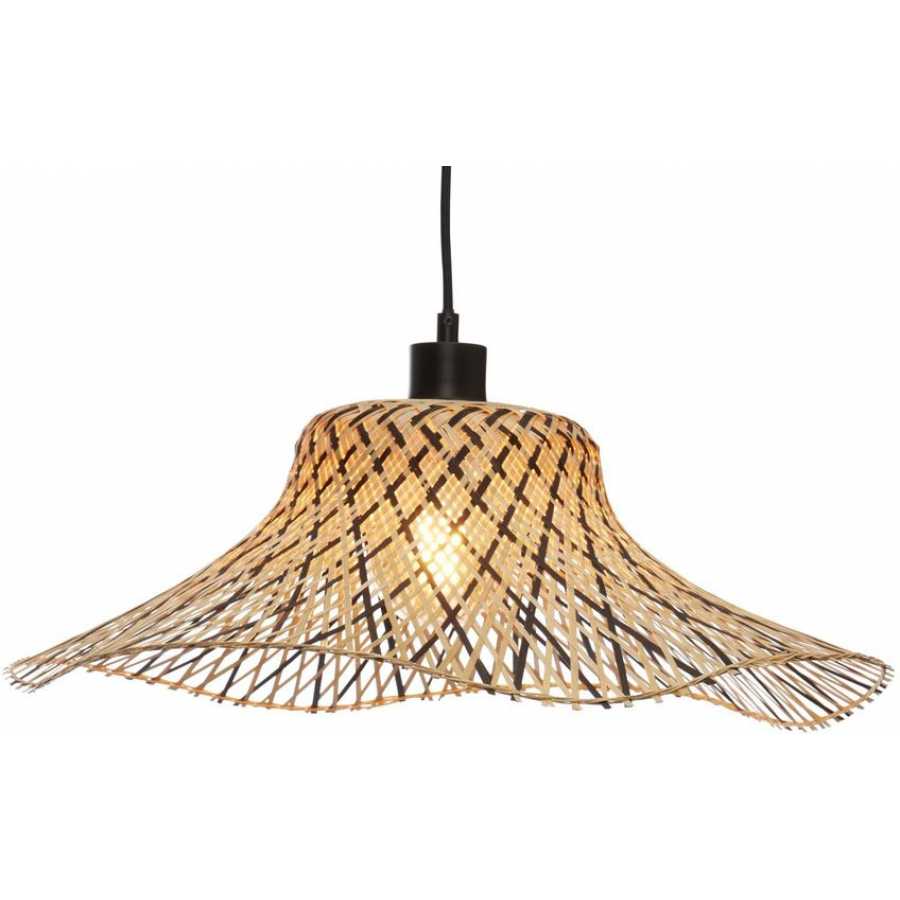 Good&Mojo Ibiza Pendant Light - Black & Natural - Small