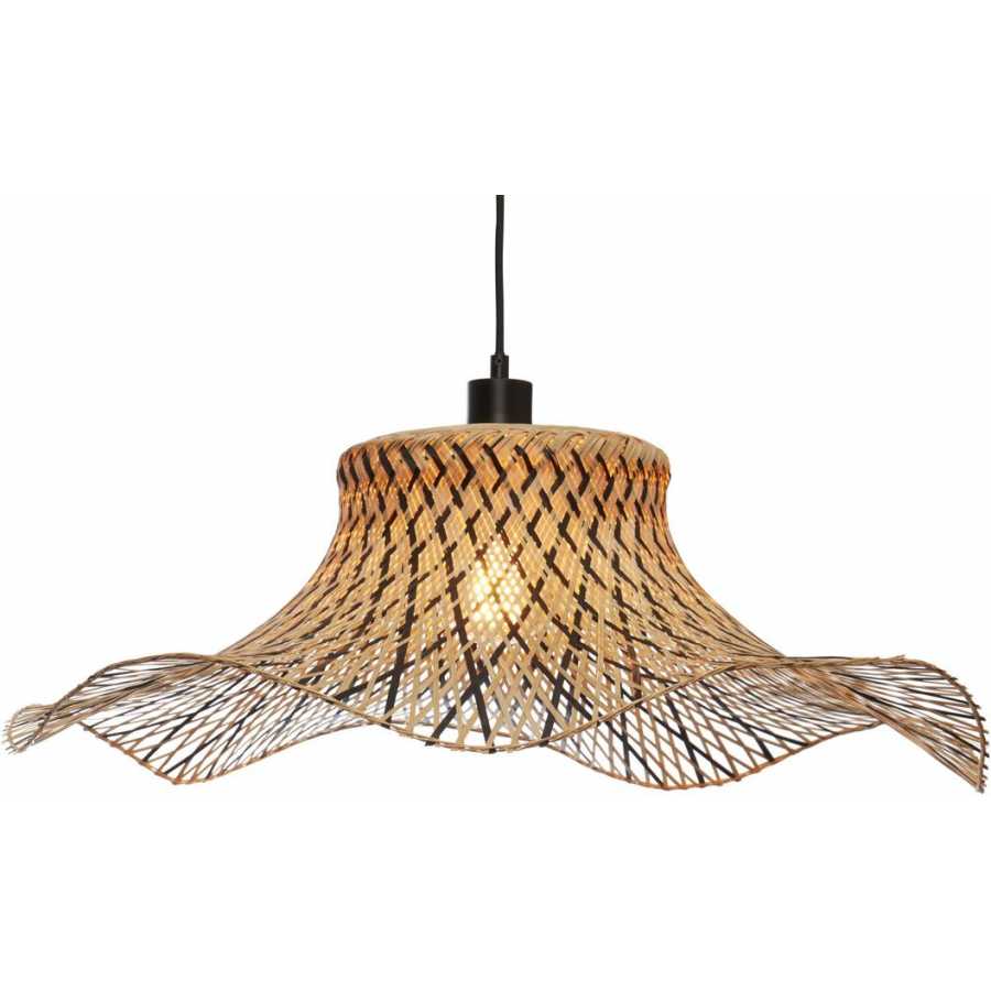 Good&Mojo Ibiza Pendant Light - Black & Natural - Large