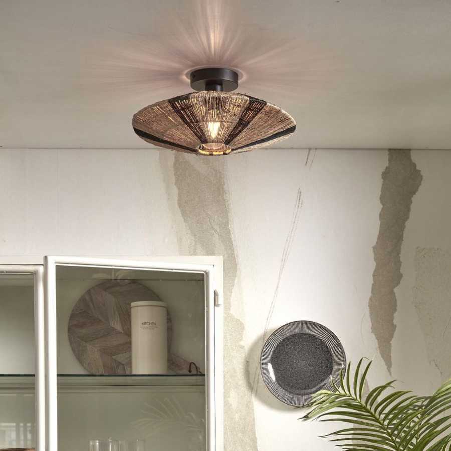 Good&Mojo Iguazu Ceiling Light - Black & Natural - Small