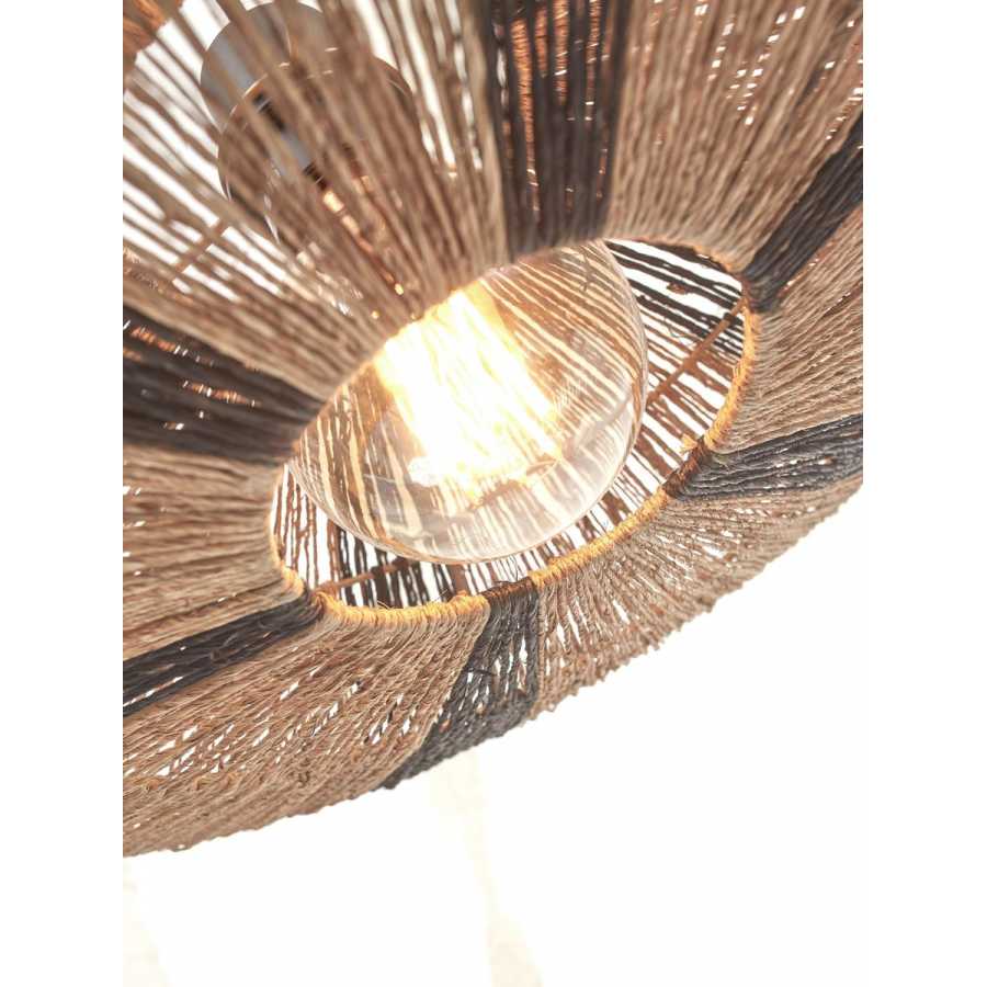 Good&Mojo Iguazu Ceiling Light - Black & Natural - Small