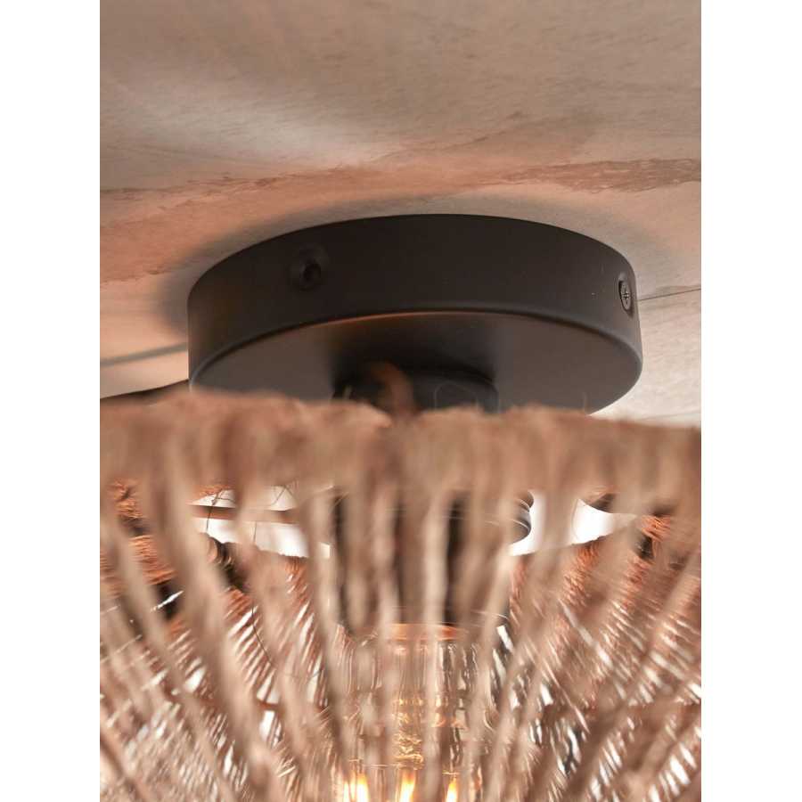 Good&Mojo Iguazu Ceiling Light - Black & Natural - Small