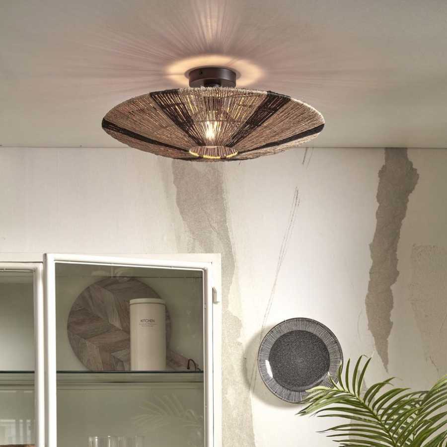 Good&Mojo Iguazu Ceiling Light - Black & Natural - Large