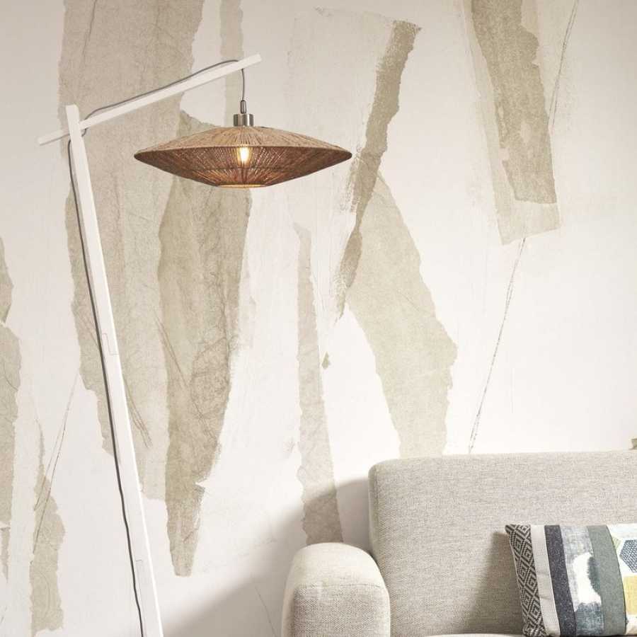 Good&Mojo Iguazu Floor Lamp - White & Natural - Large